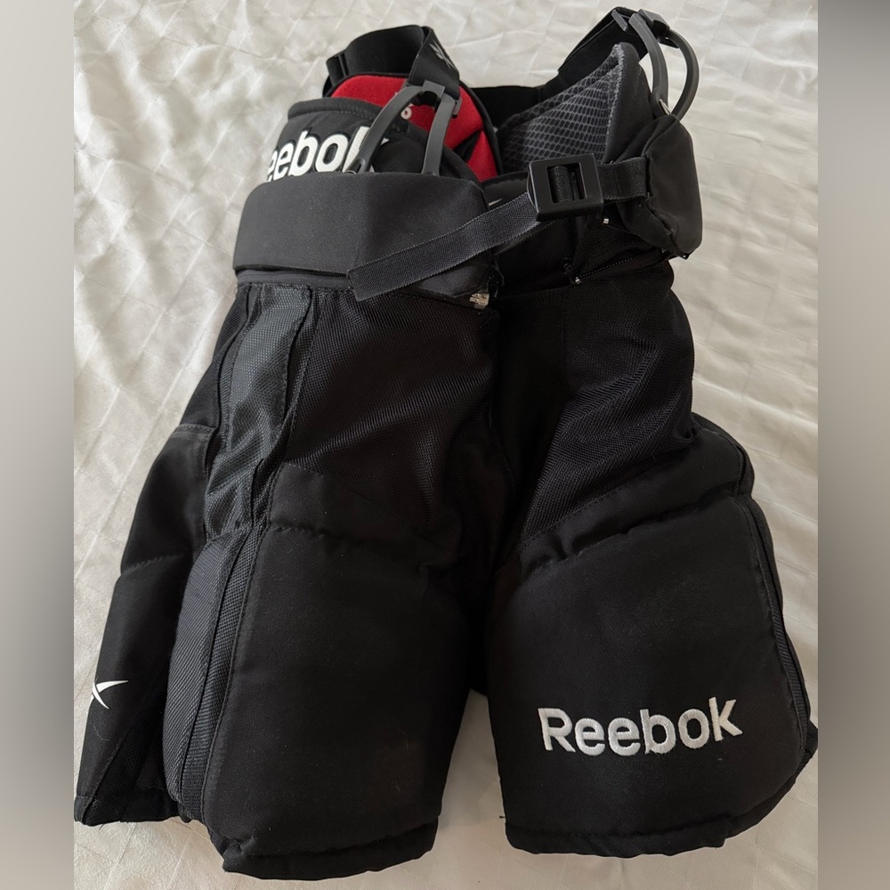 Reebok Black and Red Ice Hockey Pants / Shorts - Junior